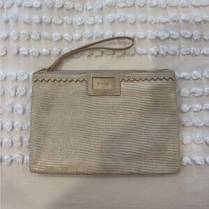 Stella & Dot Textured Gold Wristlet